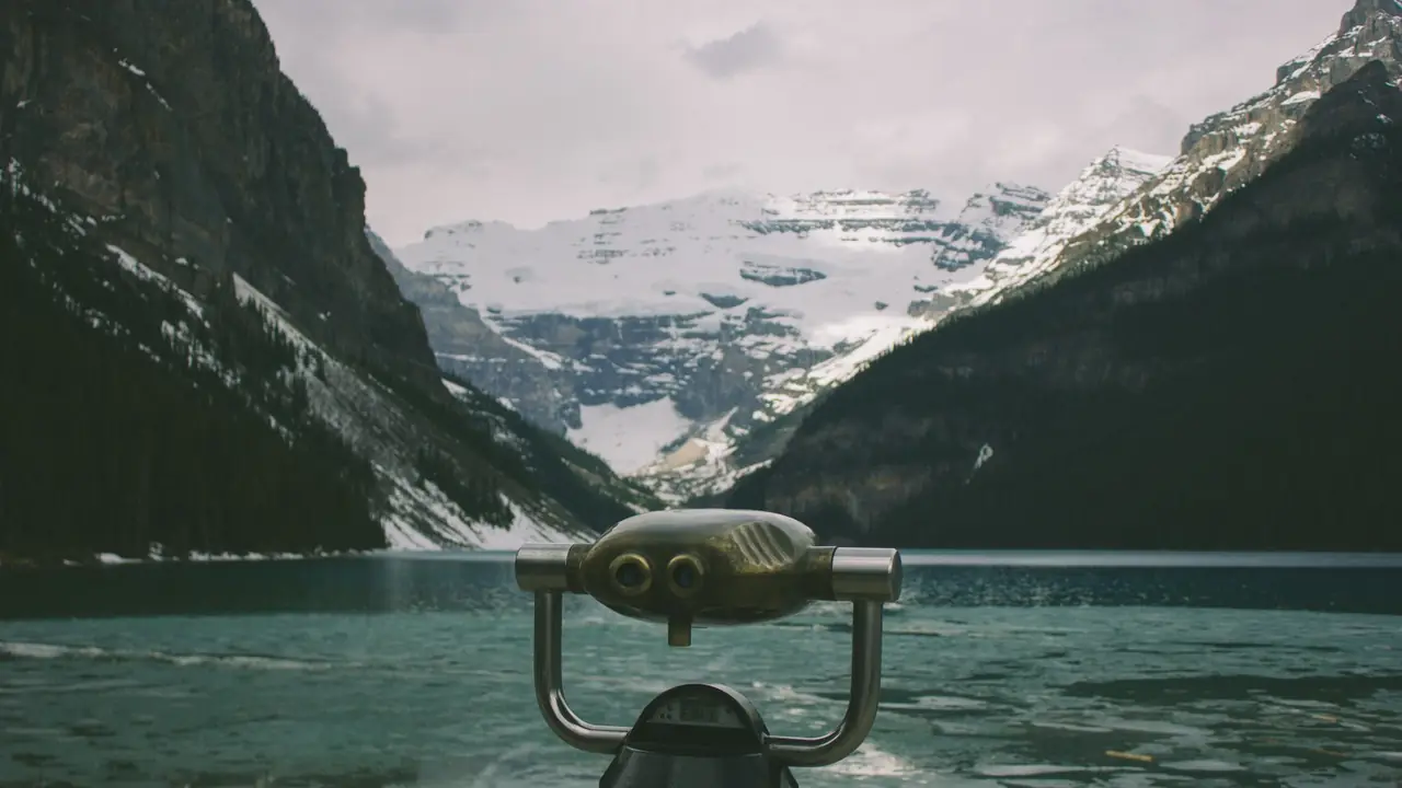 A photo of a mountain lake with the selected one-tap look applied