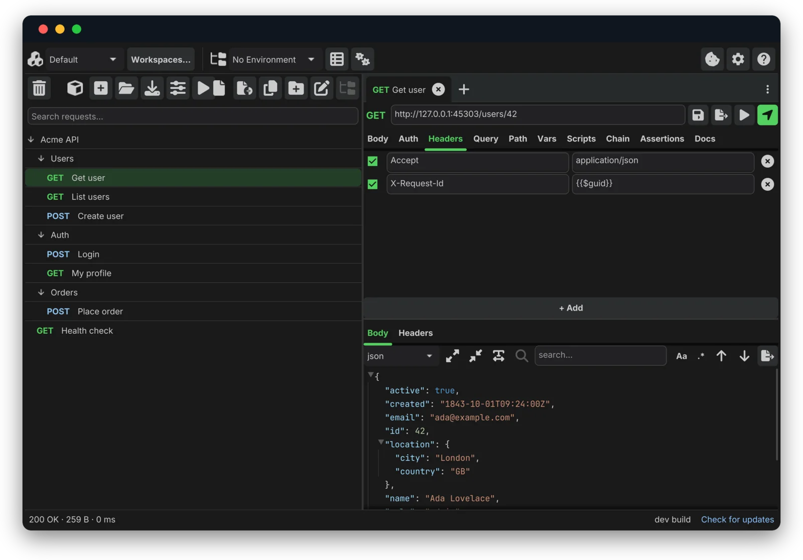 Helena: headers and variables